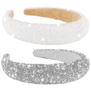 Rhinestone Headband for Women Girls Sparkly Beaded Hair Accessories Wedding Prom